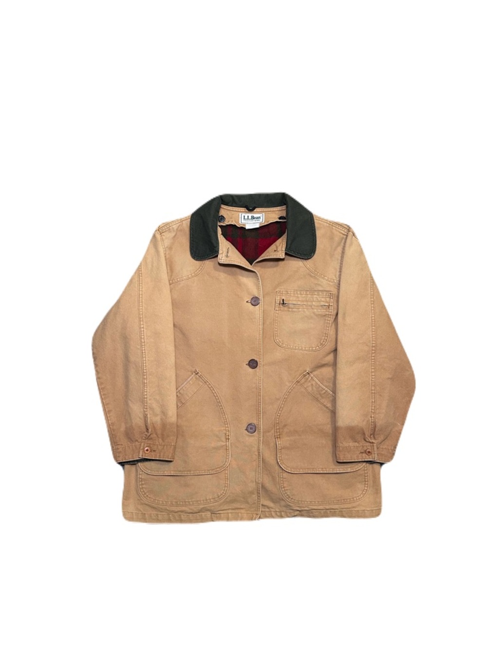 LL BEAN Vtg 90s Chore Jacket Barn Coat Removable Wool Liner Corduroy Women’s XL
